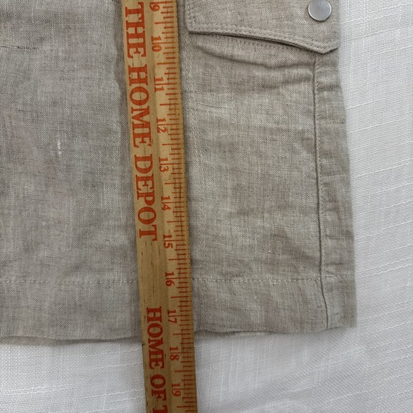 Athleta Women 4 Skirt Voyager Beige Linen Buckle Cargo Pocket Utility Athleisure - Picture 12 of 13